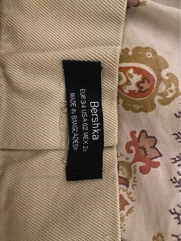 xs Beden ten rengi Renk bershka şık pantolon