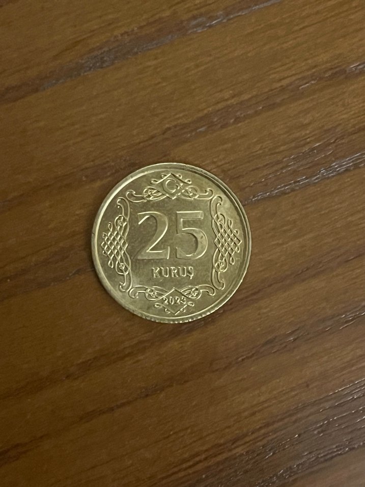 Altın Renkli 25 Kurus 2023 basım koleksiyon - Görsel 3