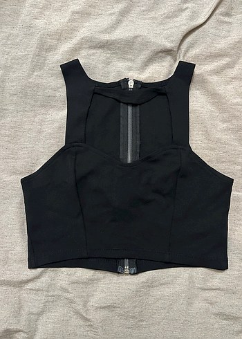 Yüksek Yakalı Fermuarlı Kadın Spor Yelek - Görsel 2