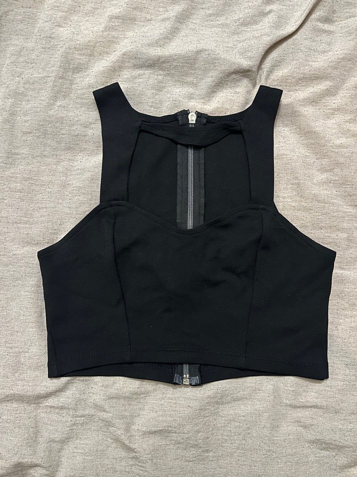 Yüksek Yakalı Fermuarlı Kadın Spor Yelek - Görsel 2