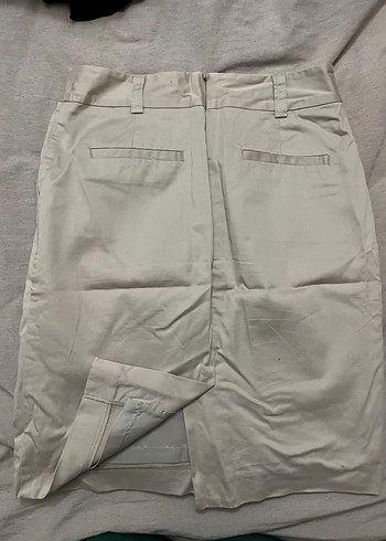 Bej Midi Kadın Kalem Etek - Görsel 3