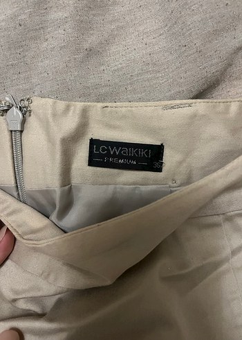 Bej Midi Kadın Kalem Etek - Görsel 2