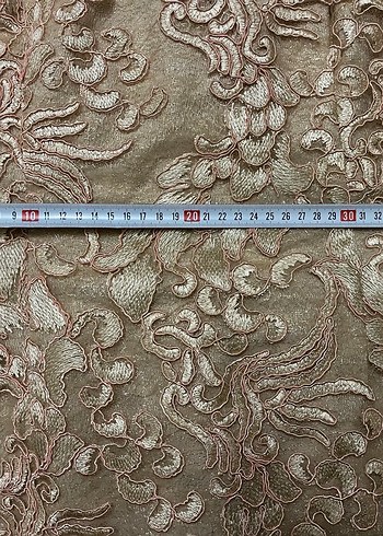 Bej toz pembe elbise - Görsel 7