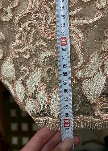 Bej toz pembe elbise - Görsel 8