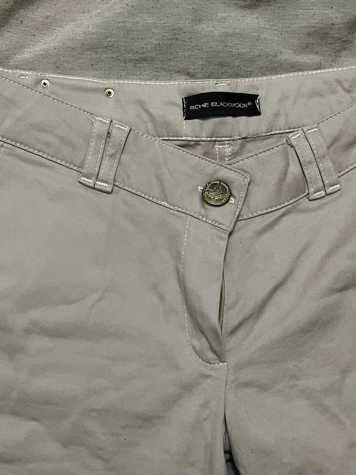 Bej Rahat Kesim kadın Midi vintage Şort - Görsel 3