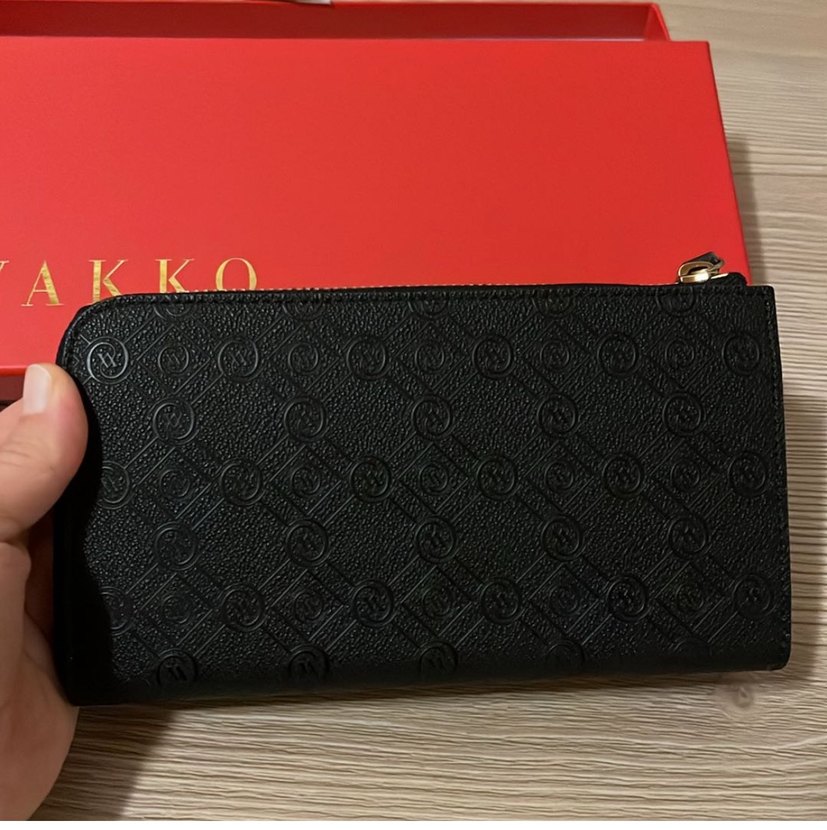 Vakko Siyah Monogramlı Uzun Cüzdan — görsel 3/6