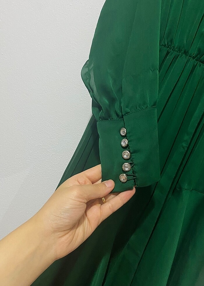 Janjan tesettür elbise - Görsel 5