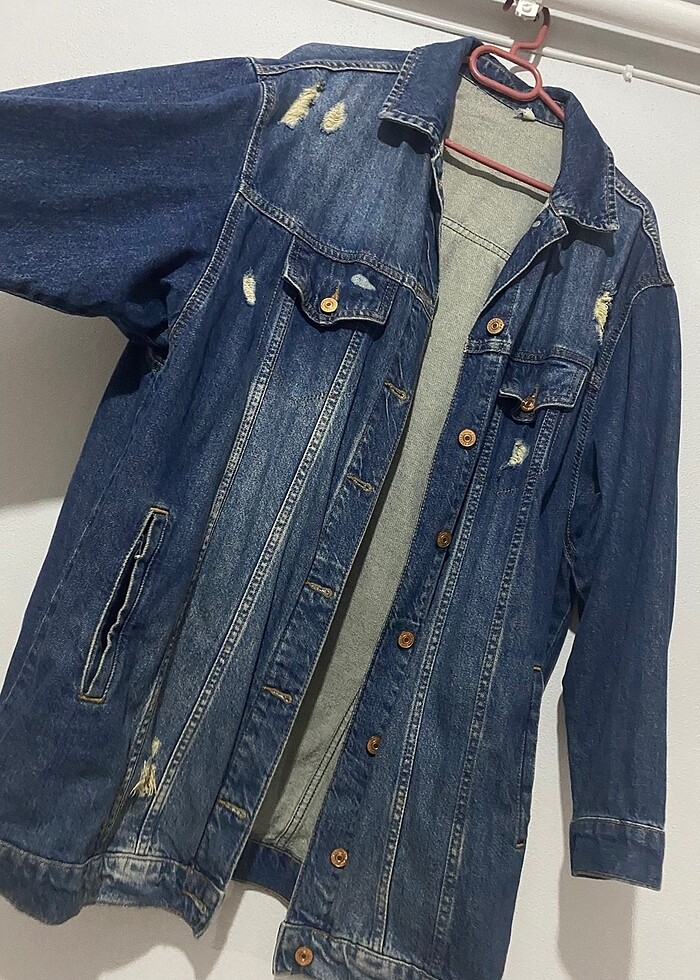 Boyfirend kot ceket - Görsel 4