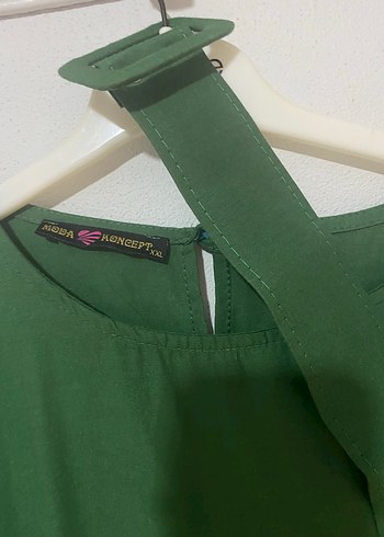 Diger Yeşil Uzun Salaş Elbise - Görsel 3