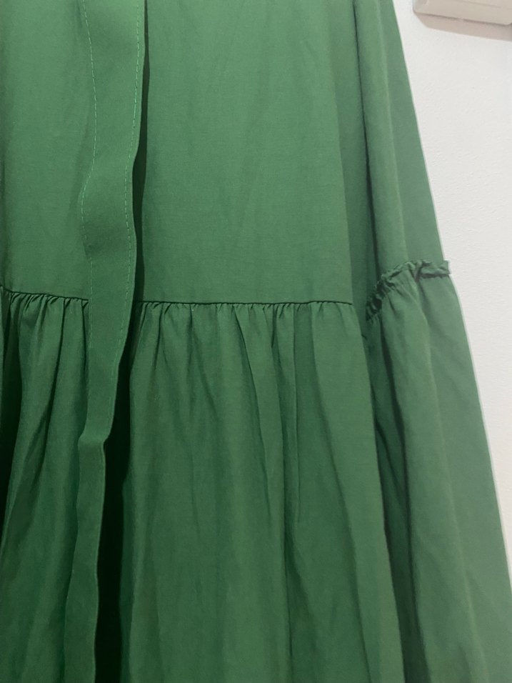 Diger Yeşil Uzun Salaş Elbise - Görsel 4