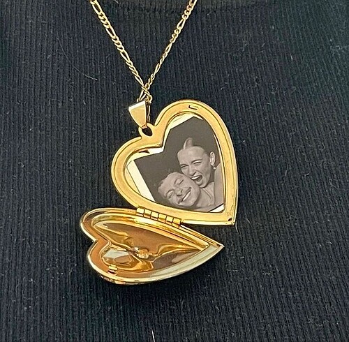 Accessorize Kapaklı çelik vintage kalp kolye