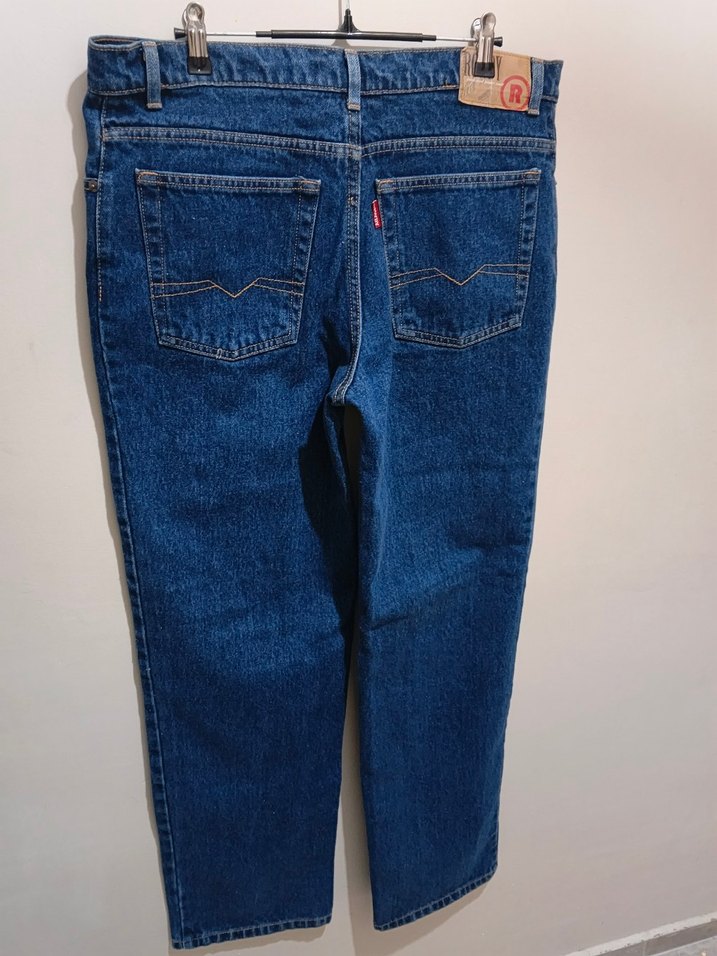 Lacivert Kadın Denim Bol Kesim Pantolon - Görsel 5