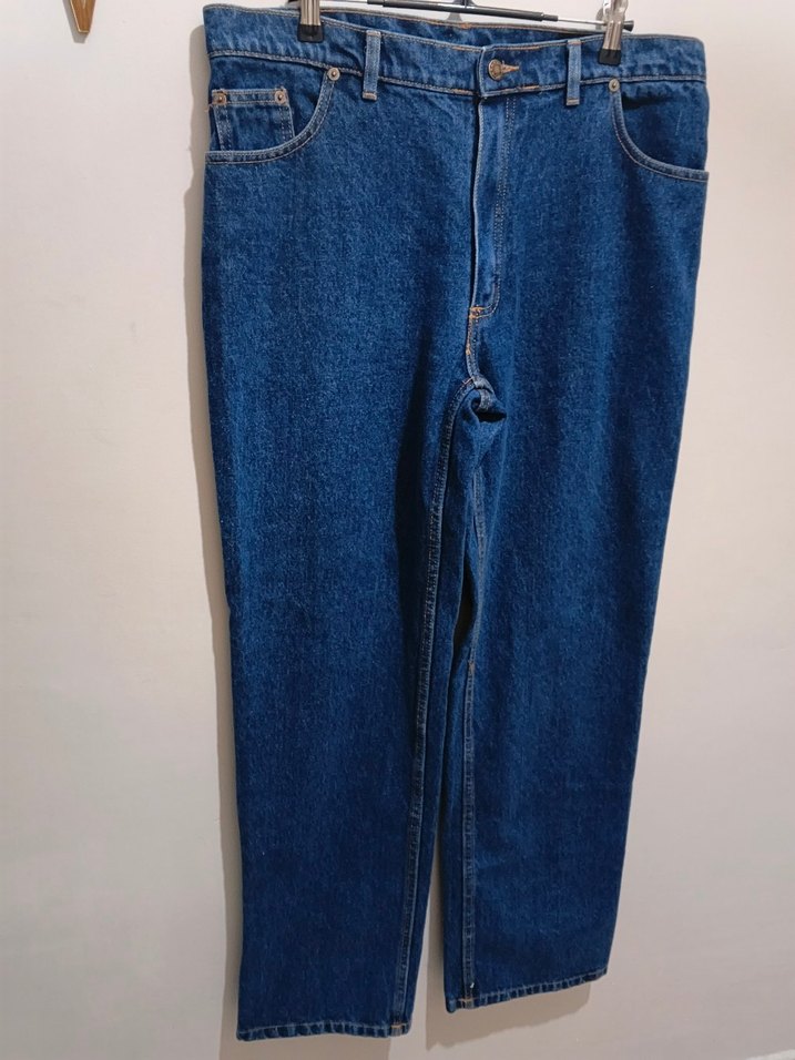 Lacivert Kadın Denim Bol Kesim Pantolon - Görsel 3