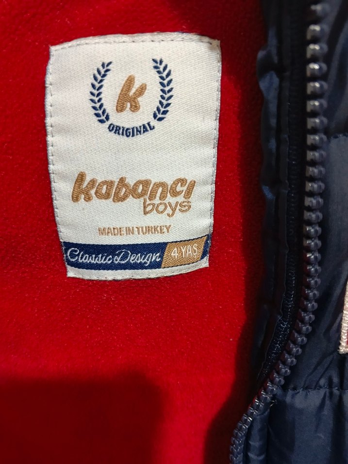 Düğmeli Erkek Çocuk Lacivert Mont - Görsel 4