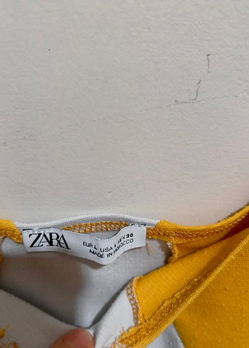 Sarı Siyah V Yaka Mini Kalem Elbise - Görsel 3