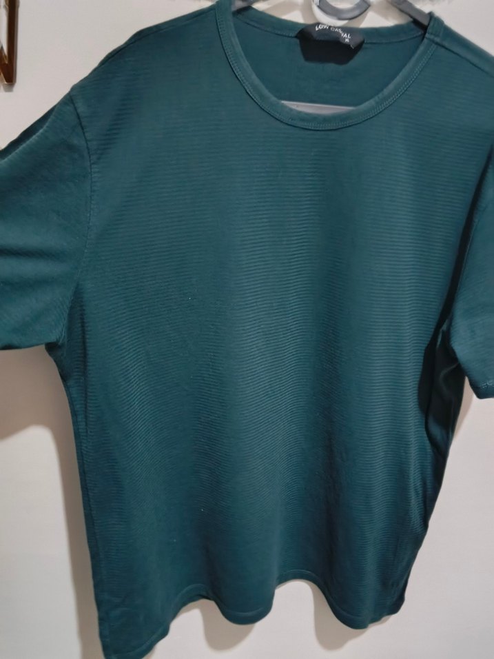 Erkek Yeşil Oversize Tişört - Görsel 2