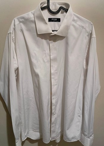 Düğmeli Beyaz Keten Erkek Gömlek - Görsel 3