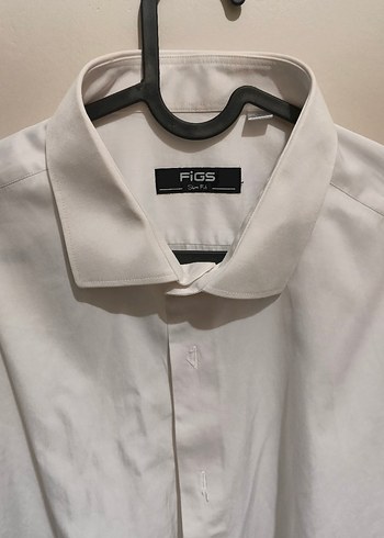 Düğmeli Beyaz Keten Erkek Gömlek - Görsel 2