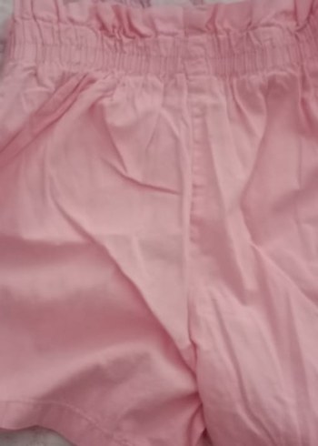 LC Waikiki Düğmeli Pembe Kız Çocuk Etek şort