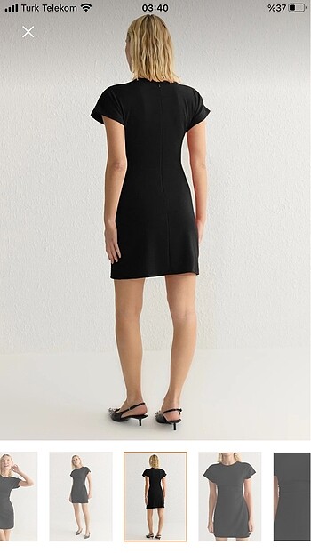 xs Beden TRENDYOLMİLLA Siyah Bodycone/Vücuda Oturan Büzgü/Drape Detaylı M