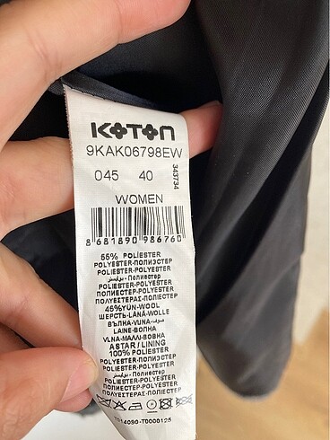 l Beden Koton kaşe /yün kaban