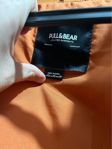xs Beden turuncu Renk Pull and bear crop mont