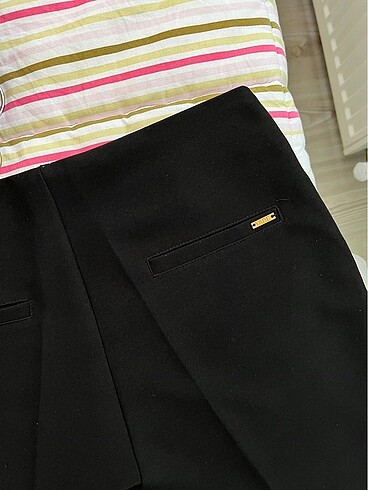 36 Beden siyah Renk Bol Paça Kumaş Pantolon