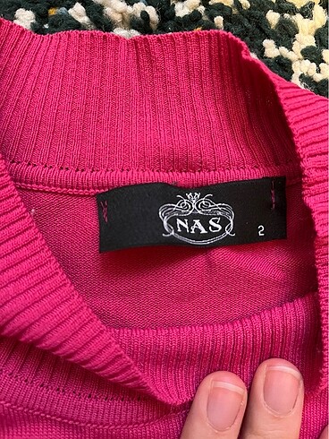m Beden Nas triko Pembe tunik