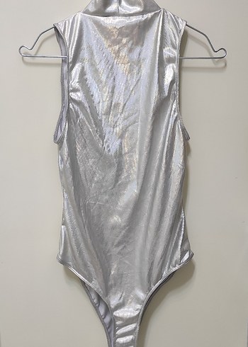s Beden beyaz Renk H&M Gümüş Parlak Kolsuz Fitted Monokini