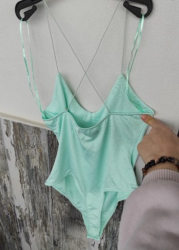 Turkuaz Drapeli İpli Uzun Kadın Suit - Görsel 6