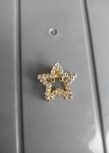 2 Adet Altın Renkli Mini Yıldız Toka - Görsel 4