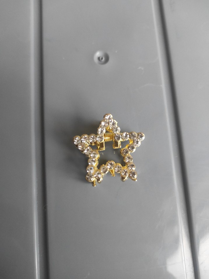 2 Adet Altın Renkli Mini Yıldız Toka - Görsel 4