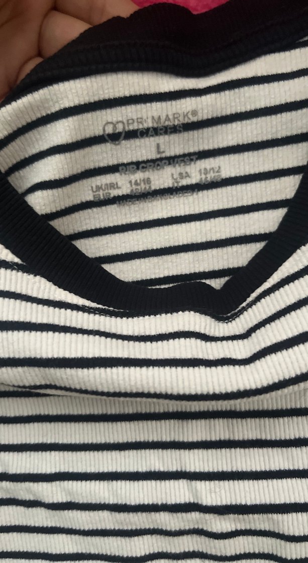 Gri Çizgili Kolsuz Kadın Crop - Görsel 3