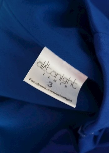 Mavi Straplez Uzun Abiye Elbise - Görsel 6