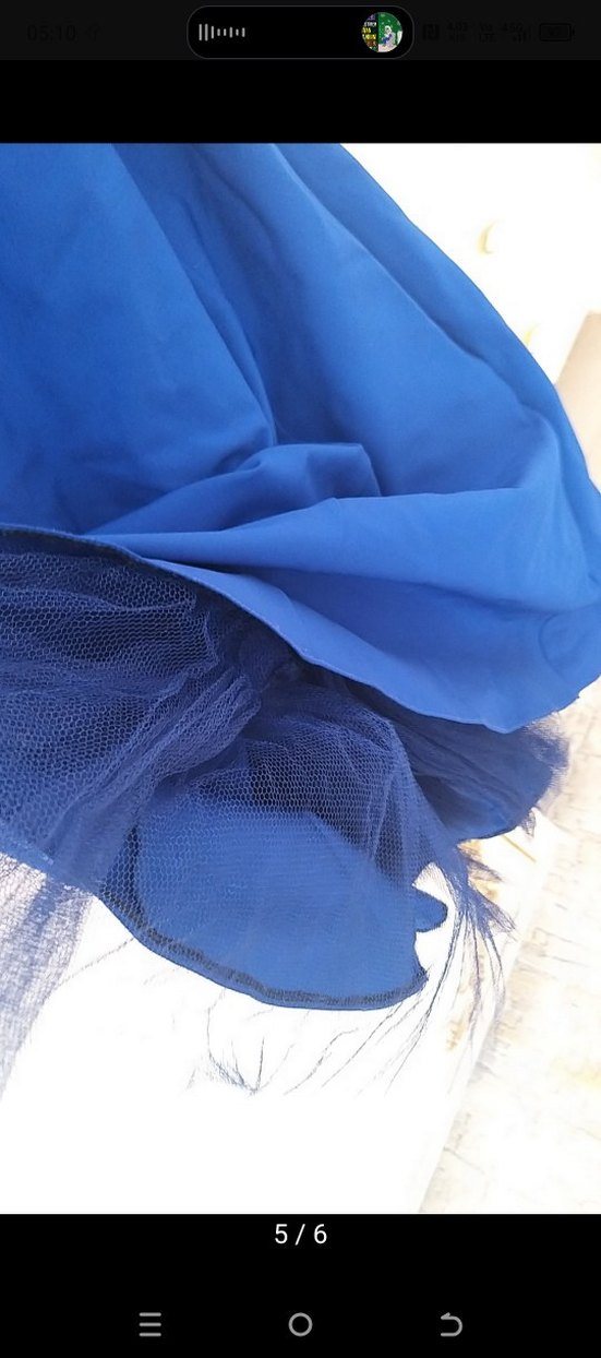 Mavi Straplez Uzun Abiye Elbise - Görsel 5