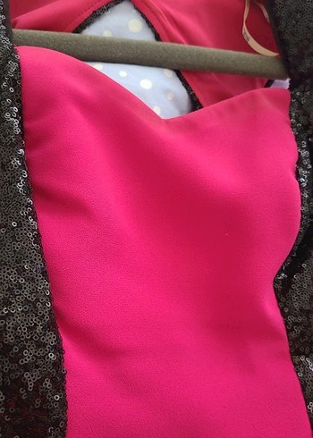 Fusya Drapeli Uzun Abiye Elbise - Görsel 5