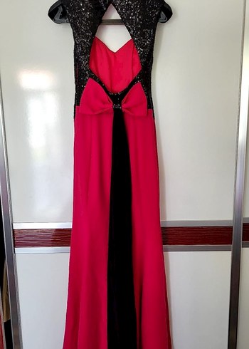 Fusya Drapeli Uzun Abiye Elbise - Görsel 2