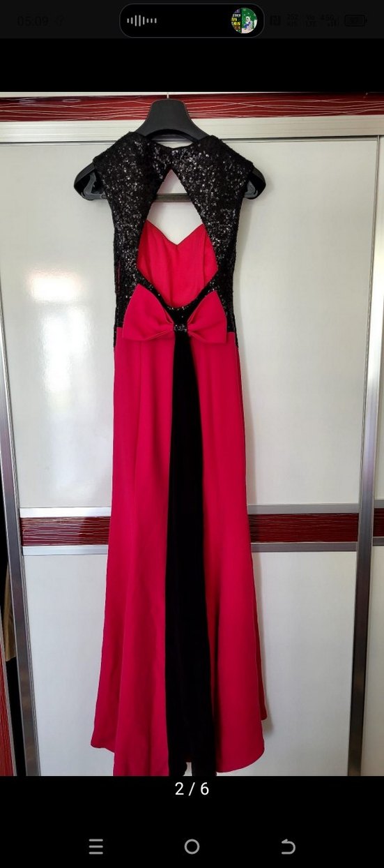 Fusya Drapeli Uzun Abiye Elbise - Görsel 2