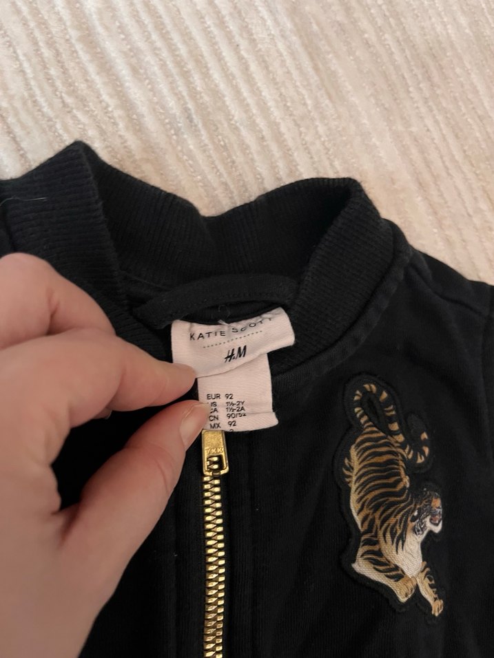 Erkek Çocuk Siyah Fermuarlı Sweatshirt - Görsel 3