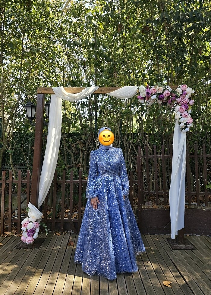 Tesettür abiye elbise - Görsel 2