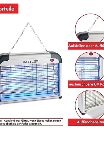 Beden PATTLER 20W Elektrikli Böcek Öldürücü