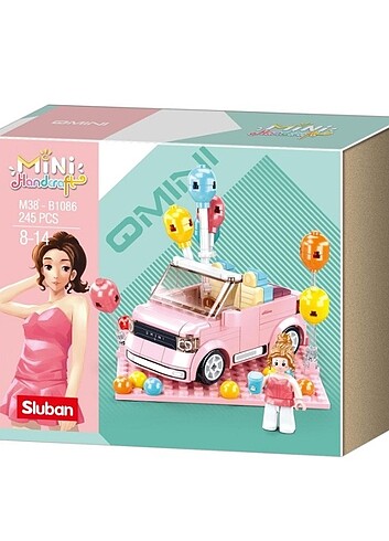  Beden Sluban Mini Handcraft Party Car Pembe