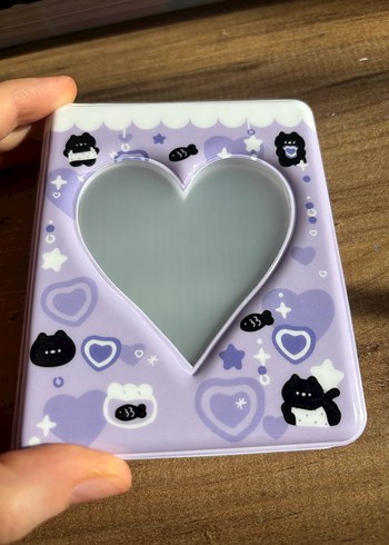 Kalp Şekilli Mor Pastel Binder - Görsel 2