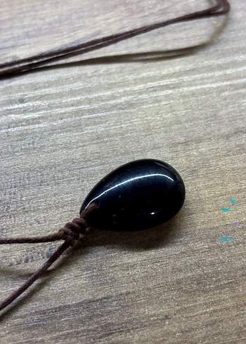 Ayarlanabilir Obsidyen Kolye - Görsel 3