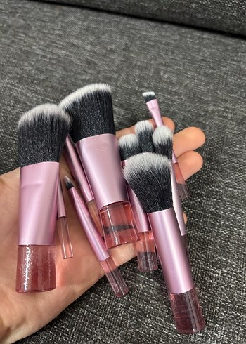 Pembe Makyaj Fırça Seti - Görsel 2