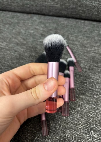 Pembe Makyaj Fırça Seti - Görsel 4