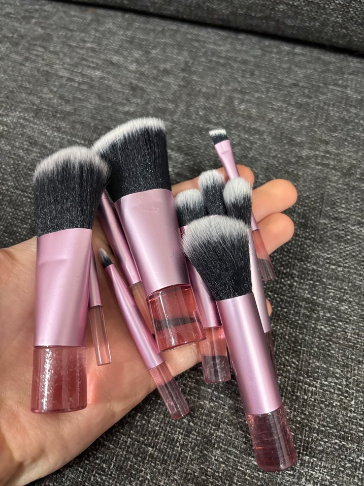 Pembe Makyaj Fırça Seti - Görsel 2