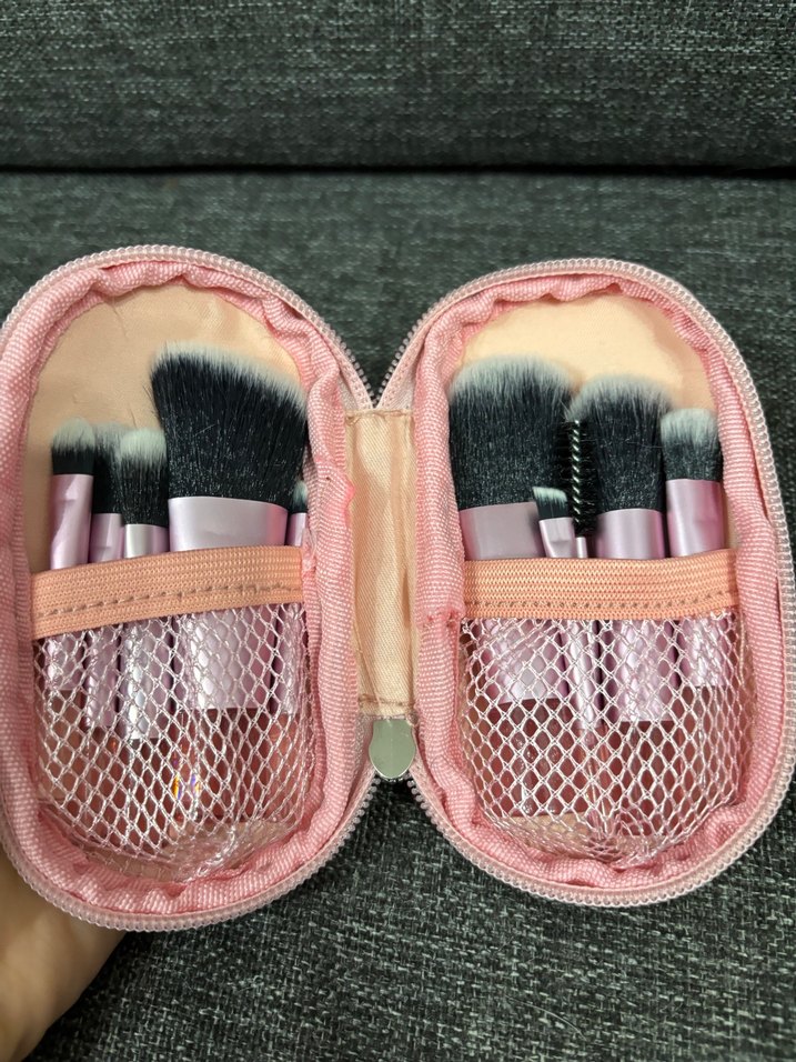 Pembe Makyaj Fırça Seti - Görsel 5