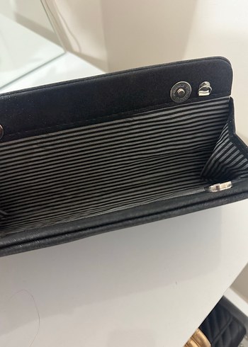 Siyah Süet Kadın Portföy Çanta - Görsel 2