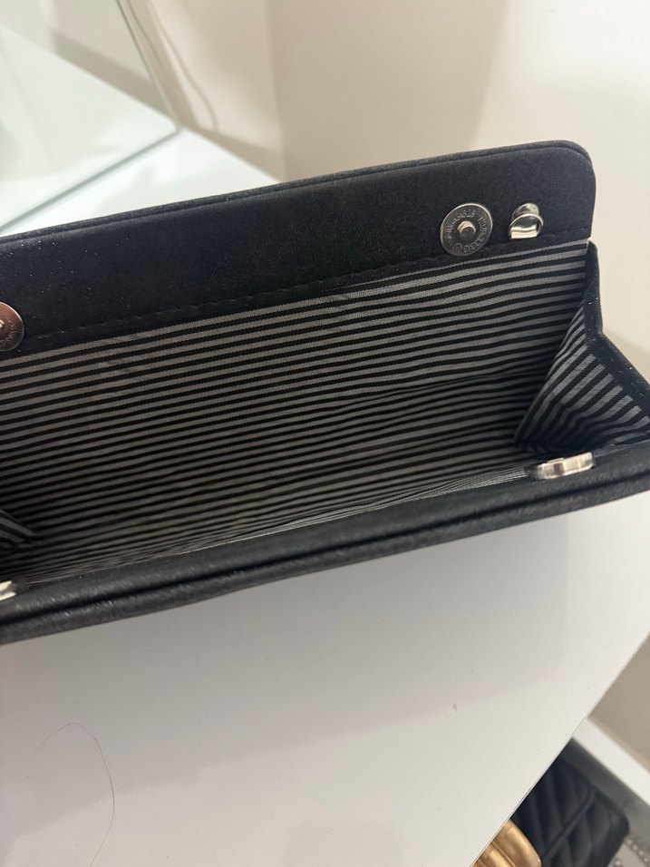 Siyah Süet Kadın Portföy Çanta - Görsel 2